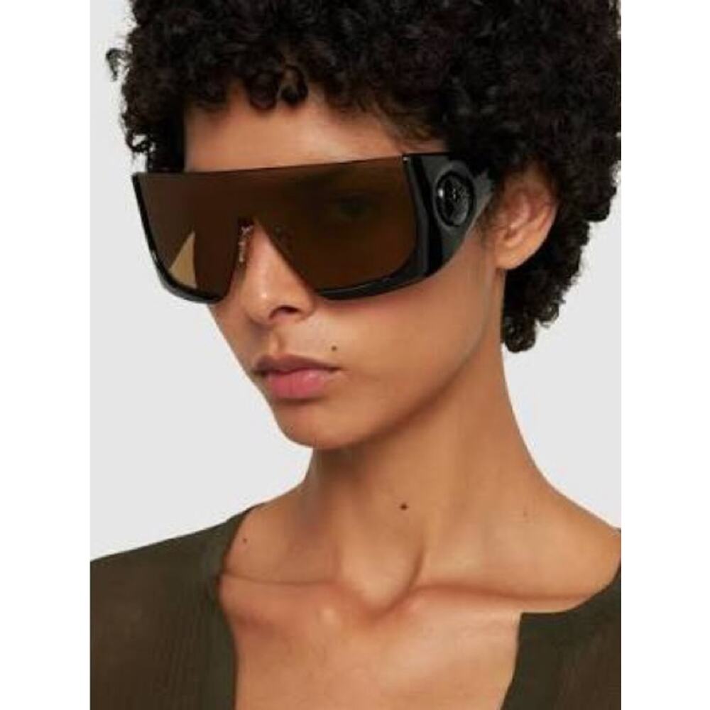 NEW!! Etro ETROMACARON 080770 Oversized Black Shield Sunglasses Authentic - Picture 2 of 7